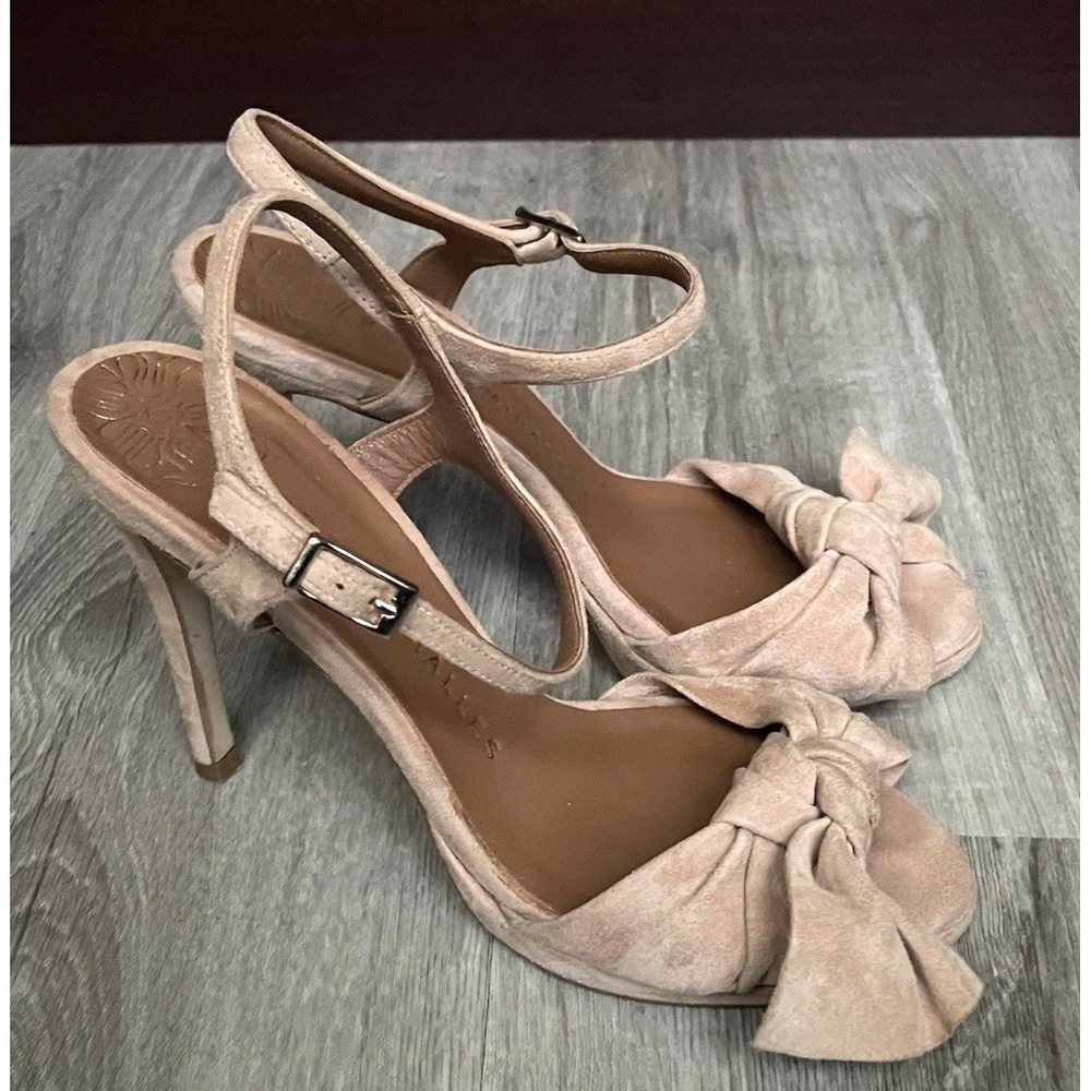 Pedro Miralles Spain Blush Tan Ankle Strap Heels Women's Size 7 /EU 38